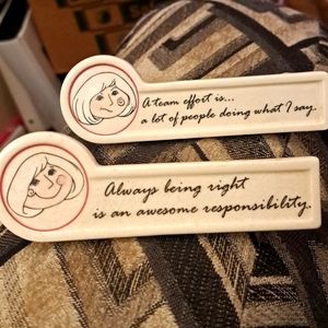 Ceramic desk decor. Fun for office, girl boss, snarky teamwork.